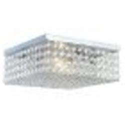 Picture of Alltherages FM1004-CHR 12 in.Crystal Square Flush mount