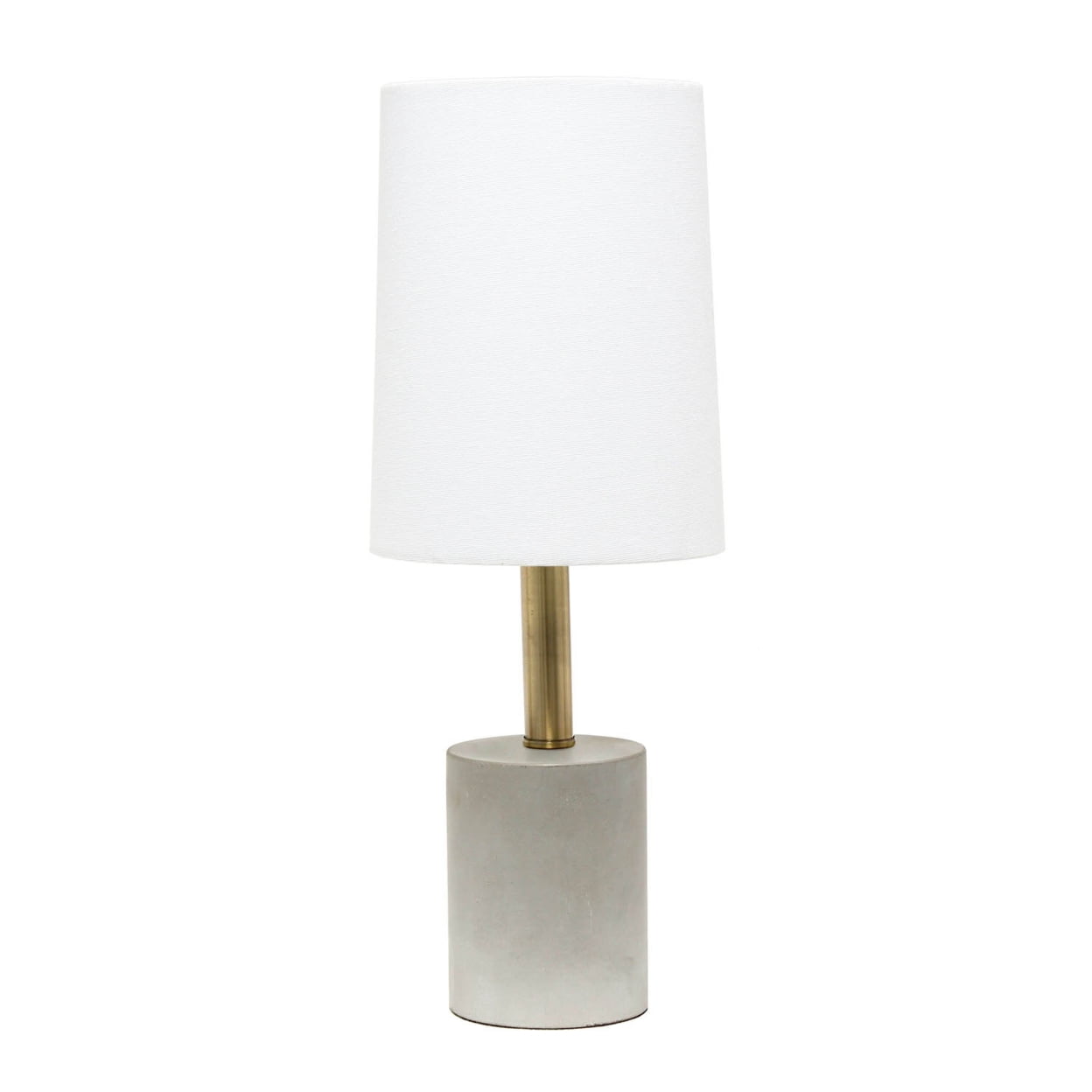 Picture of  Lalia Home Antique Brass Concrete Table Lamp with Linen Shade&amp;#44; White 