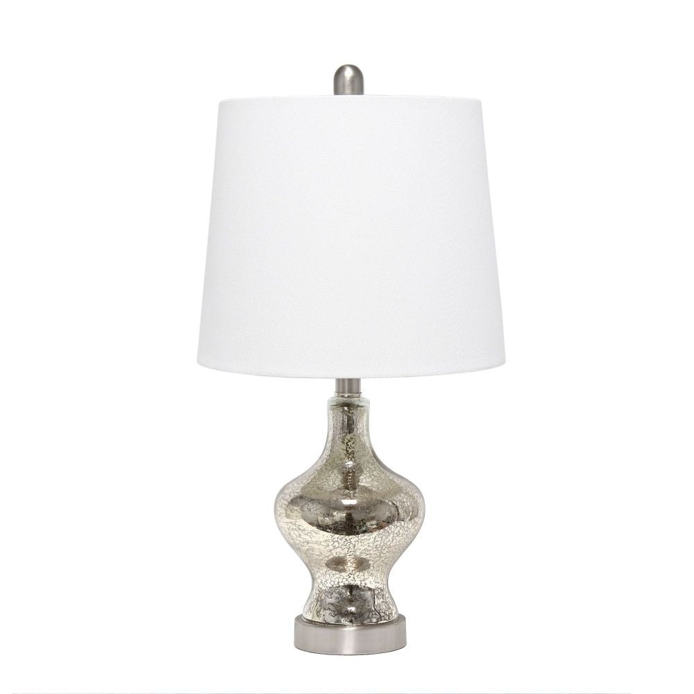 Picture of  Lalia Home Paseo Table Lamp with White Fabric Shade&#44; Mercury
