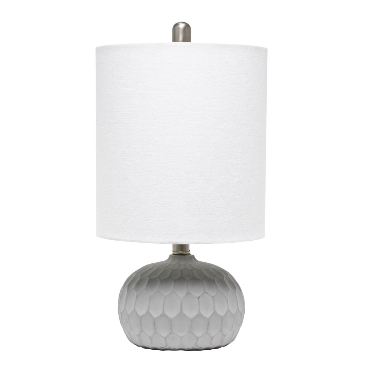 Picture of  Lalia Home Concrete Thumbprint Table Lamp with White Fabric Shade