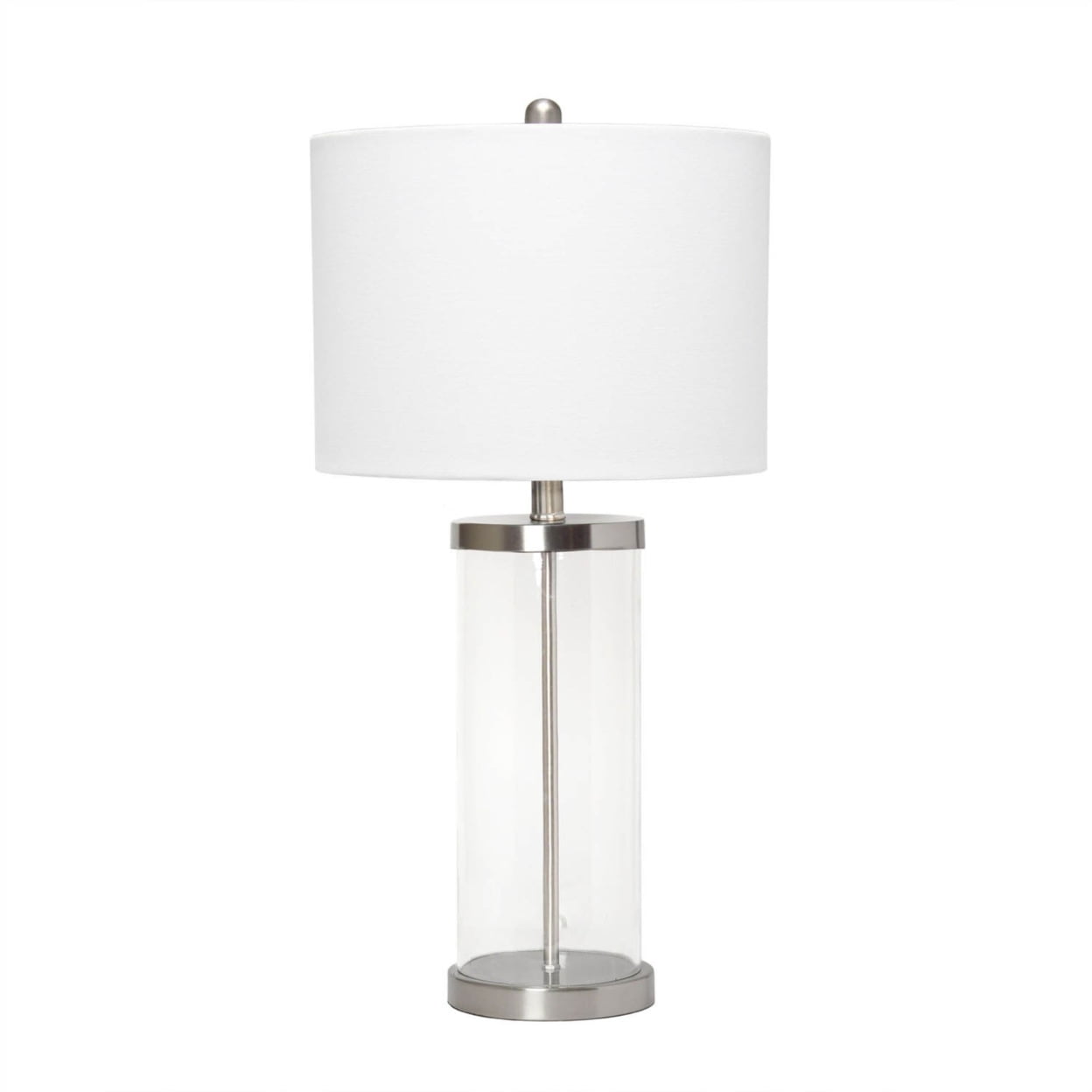 Picture of  Lalia Home Entrapped Glass Table Lamp with White Fabric Shade