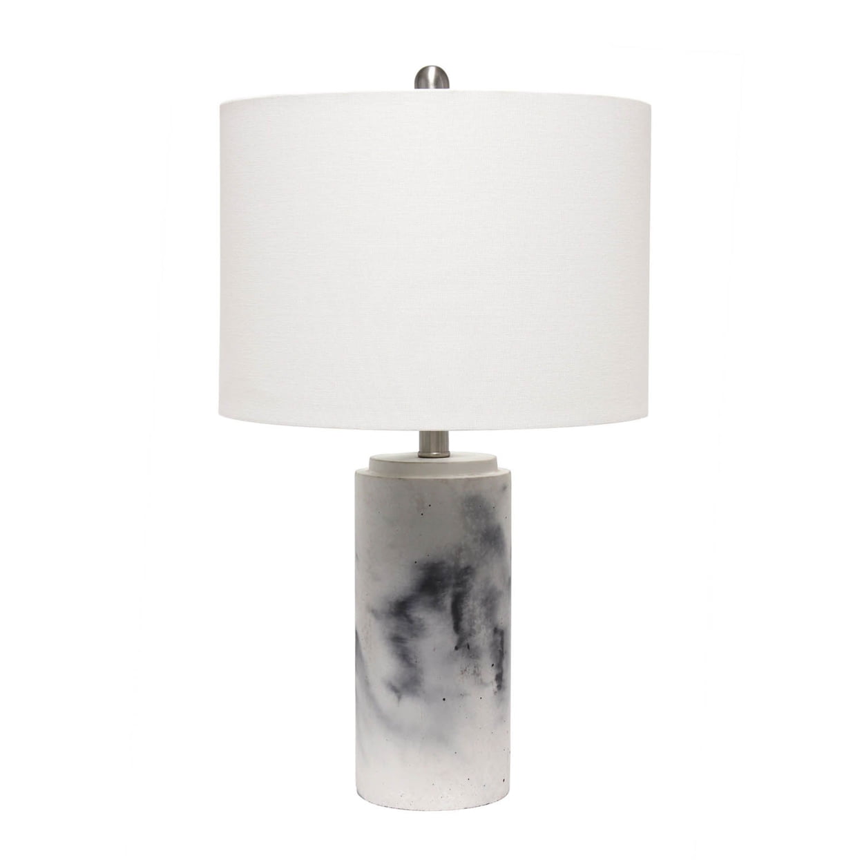 Picture of  Lalia Home Marbleized Table Lamp with White Fabric Shade&#44;  White