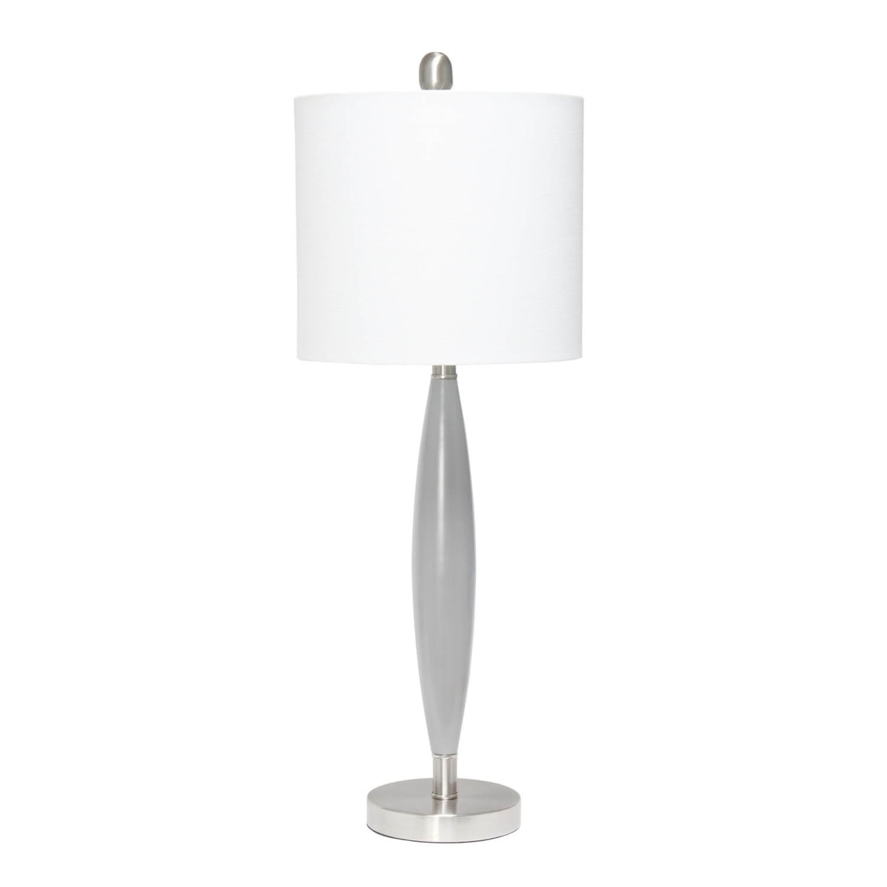 Picture of  Lalia Home Stylus Table Lamp with White Fabric Shade&#44; Gray