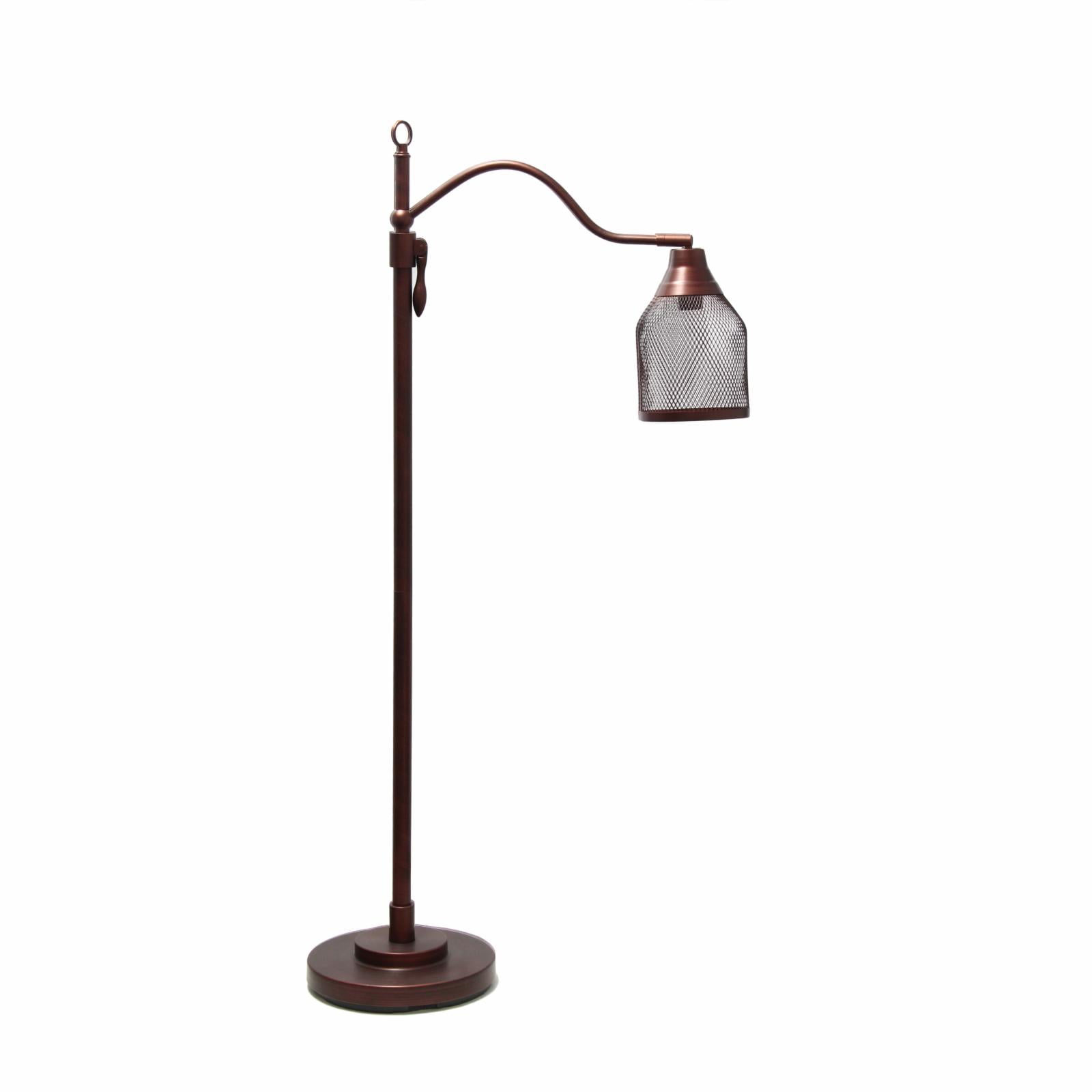 Picture of Lalia Home Vintage Arched 1 Light Floor Lamp with Iron Mesh Shade&#44; Red Bronze