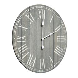 Picture of Elegant Designs Wood Plank 23in. Large Rustic Coastal Wall Clock&amp;#44; Dark Gray Wash