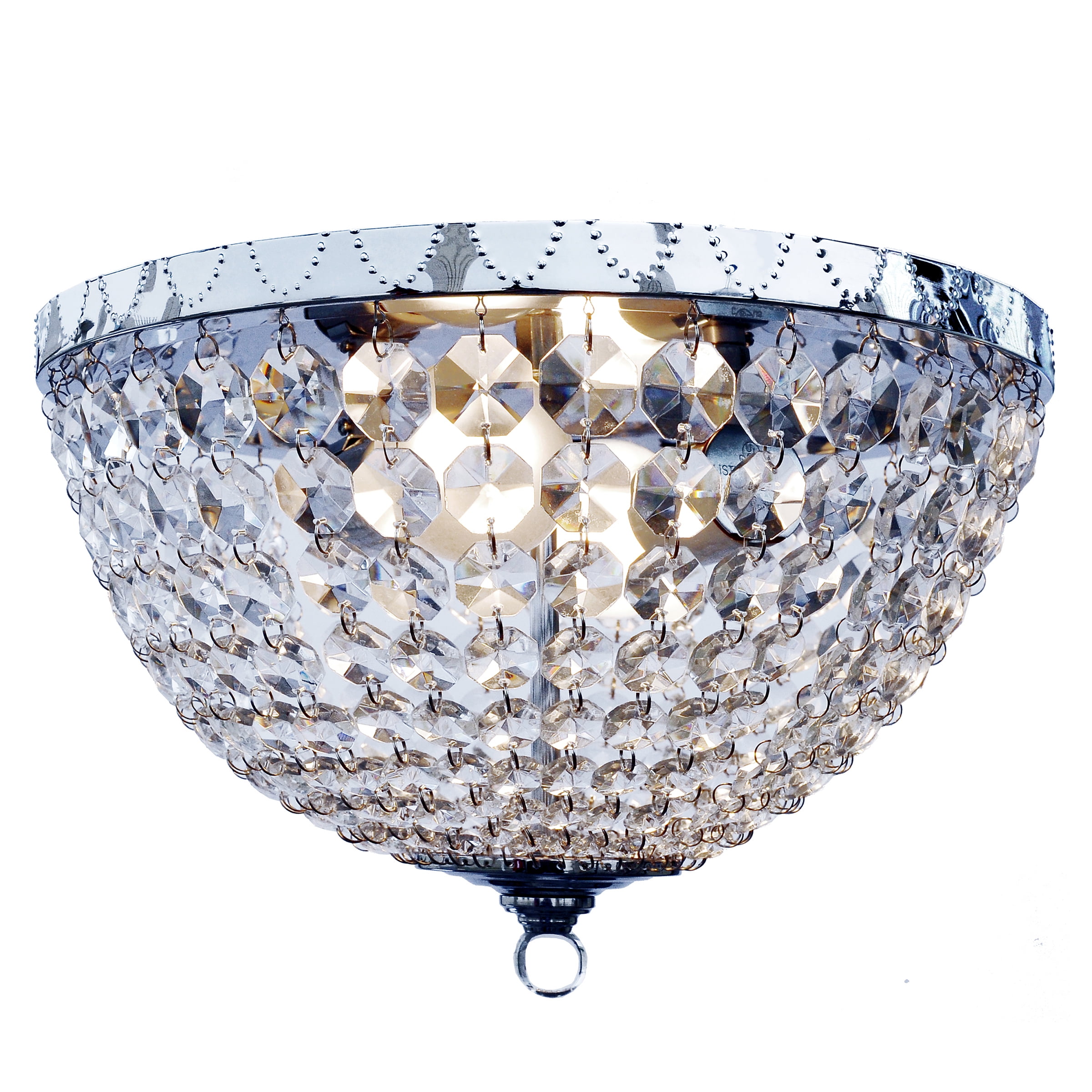 Picture of Lalia Home Crystal Drop 2 Light Ceiling Flush Mount&amp;#44; Chrome