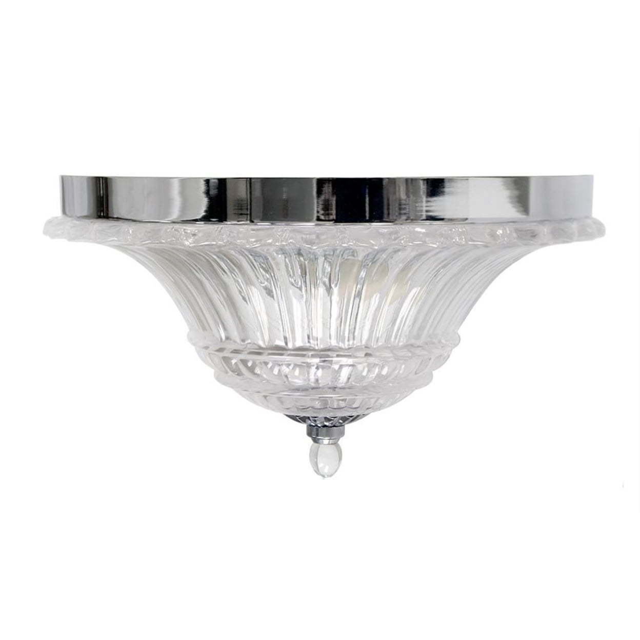 Picture of Lalia Home Blossom 2 Light Glass Ceiling Flush Mount&amp;#44; Chrome