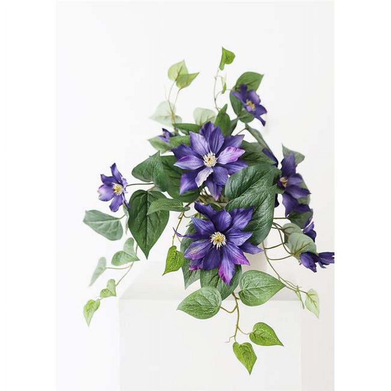 Picture of AllState Floral FBC313-PU 20.5 in. UV Protected Silk Clematis Bush - Purple  - Pack of 6