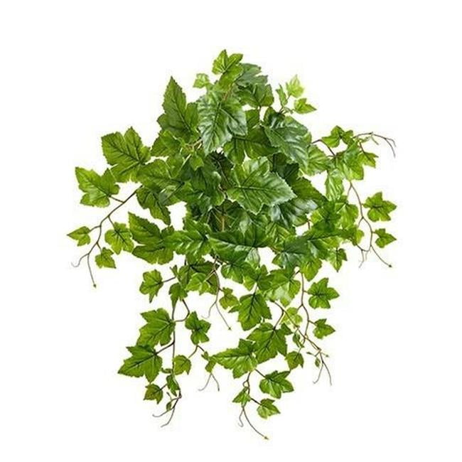 Picture of AllState Floral PBG182-GR 19 in. UV Protected PVC Grape Leaf Bush - Green  30 Leaves - Pack of 12