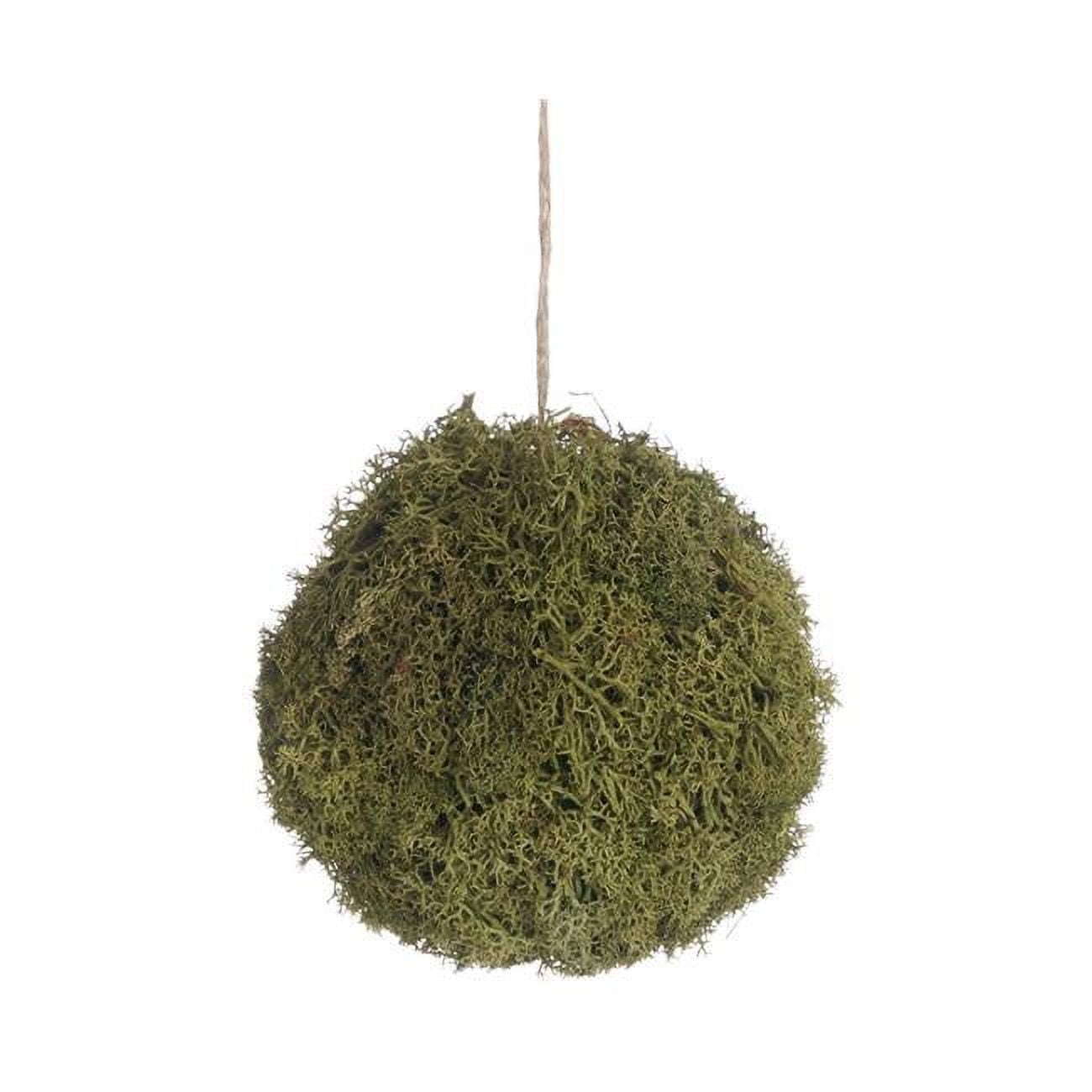 Picture of Allstate Floral & Craft AFM124-GR 3.9 in. Hanging Moss Ball-Shaped Artificial Topiary - Green
