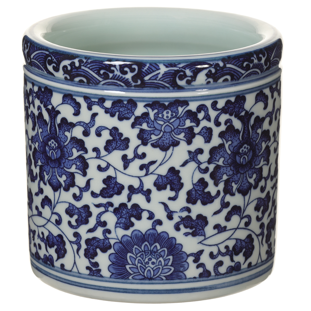 Picture of Allstate Floral & Craft ACQ093-BL-WH 5 x 5 in. Round Ceramic Vase&#44; Blue & White - Pack of 4