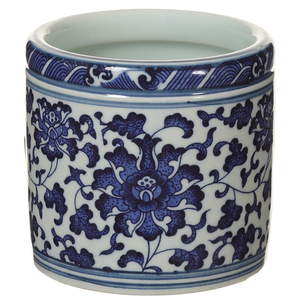 Picture of Allstate Floral & Craft ACQ092-BL-WH 4 x 4 in. Round Ceramic Vase&#44; Blue & White - Pack of 6