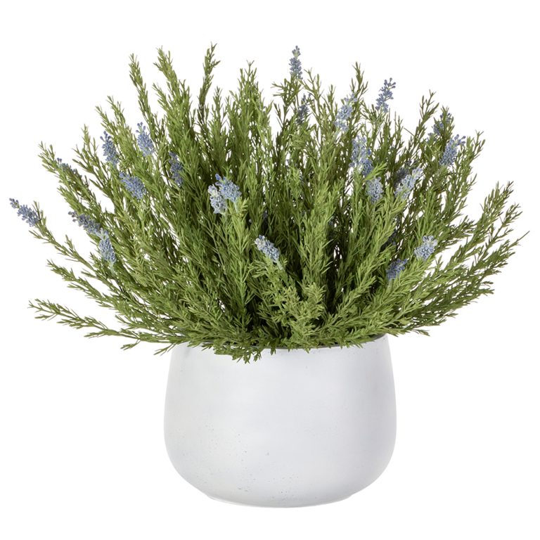 Picture of Allstate Floral & Craft WF0718-LV-GR 24.5 x 28 x 28 in. Wild Lavender Arrangement in Cement Pot&#44; Green
