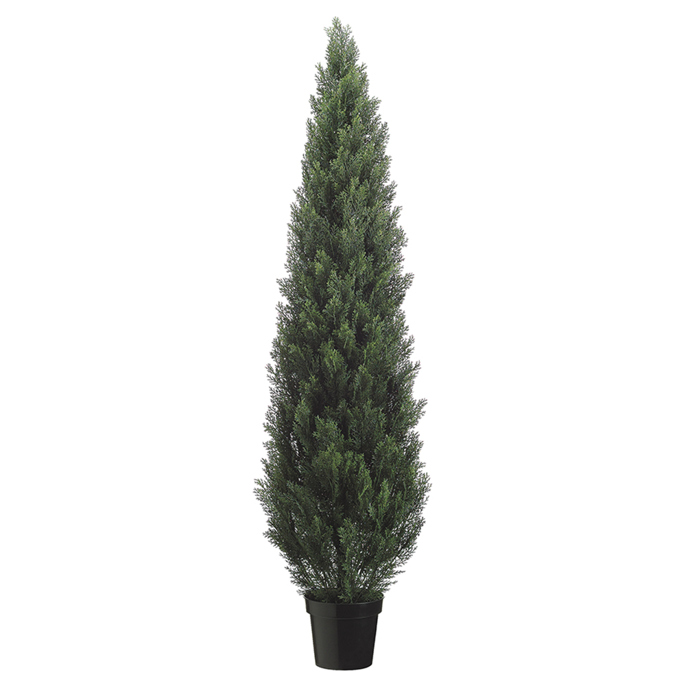 Allstate Floral & Craft LPC046-GR 72 in. Cedar Topiary in Plastic Pot, Green