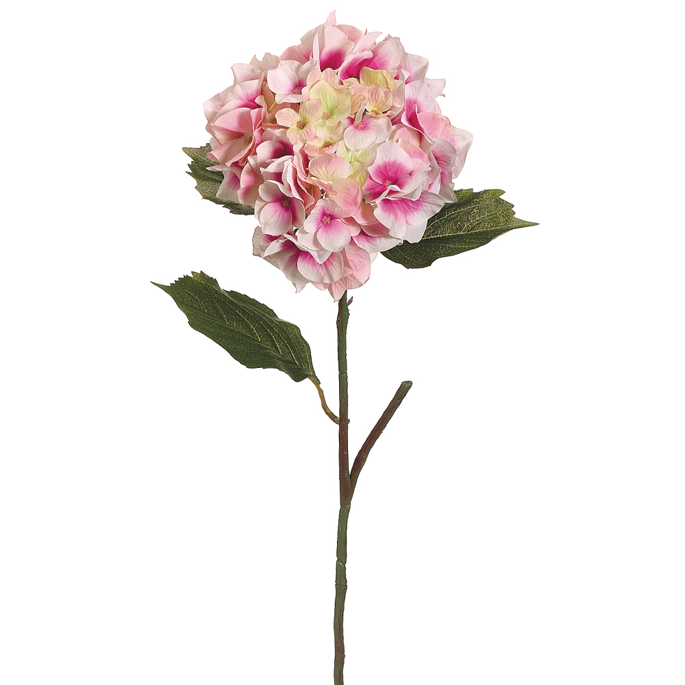 FSH017-PK 23 in. Hydrangea Flower Stem Spray - Pink - Pack of 12