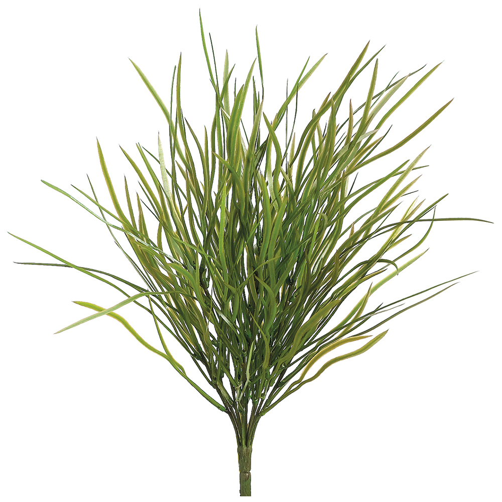 PBG204-GR-BR 18 in. Wild Willow Grass Bush Silk Plant with 204 Leaves, Green & Brown - Pack of 24