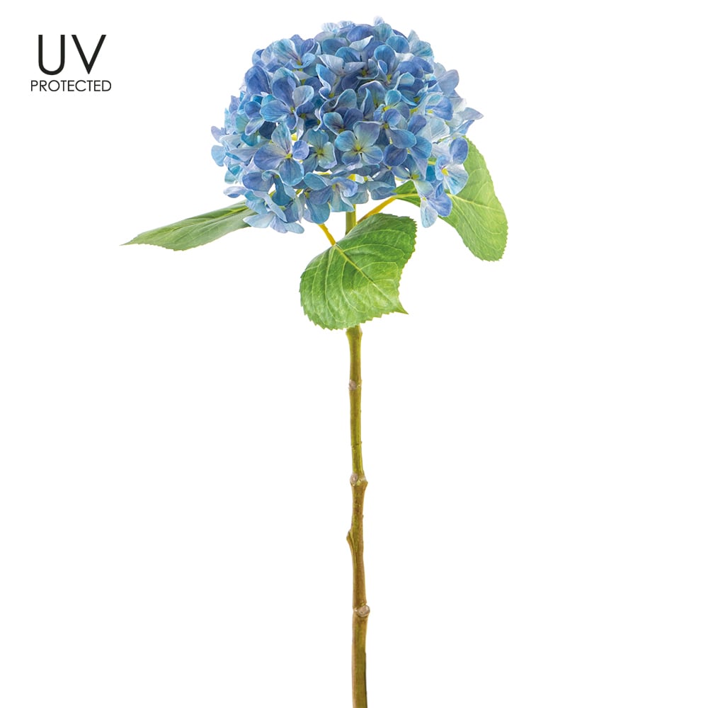 FSH160-BL 18 in. UV Protected Hydrangea Flower Stem Spray - Blue - Pack of 12