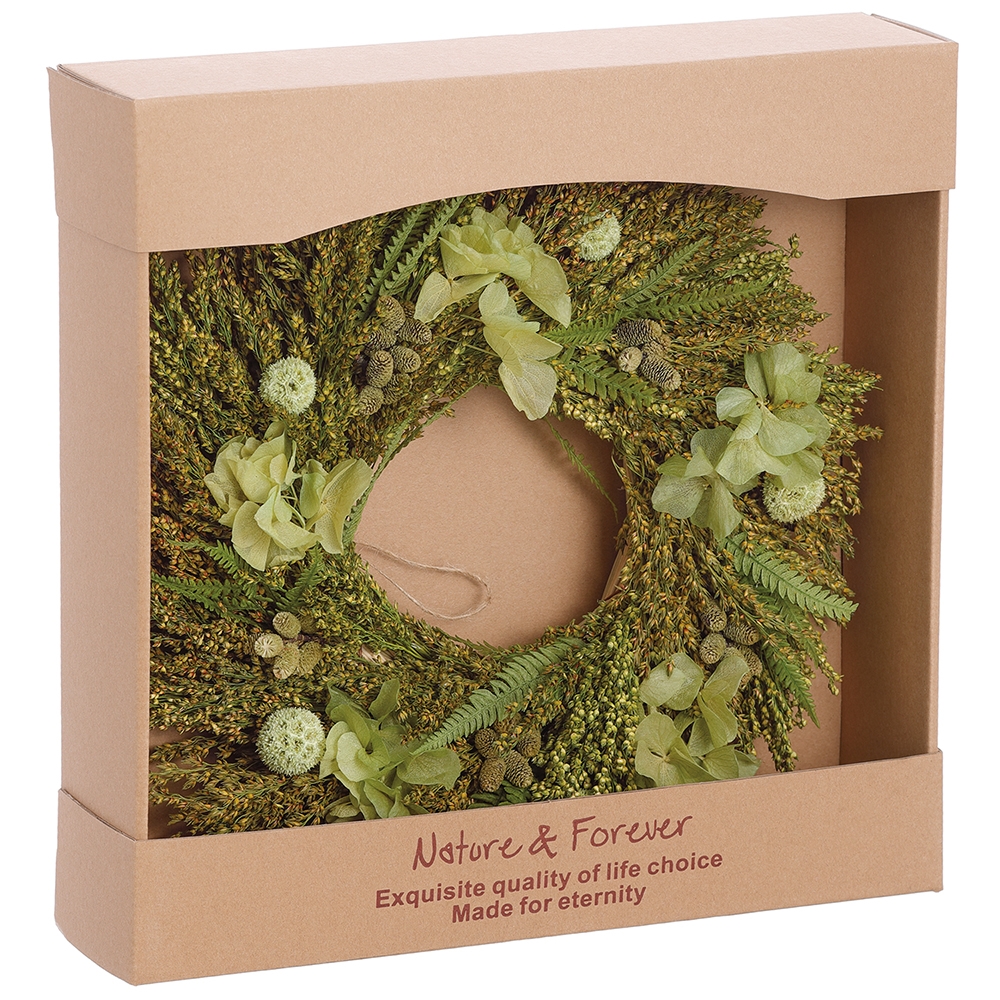 Allstate Floral KWH139-GR/TT 12' Hydrangea/Allium/Fern Wreath