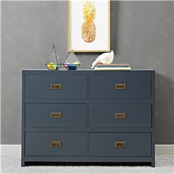 Picture of Baby Relax DA7319-1BLS Miles 6 Drawer Dresser&#44; Graphite Blue