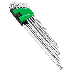 240101  240101 Stubby Long Arm Ball End Torx Key Wrench Set - 9 Piece