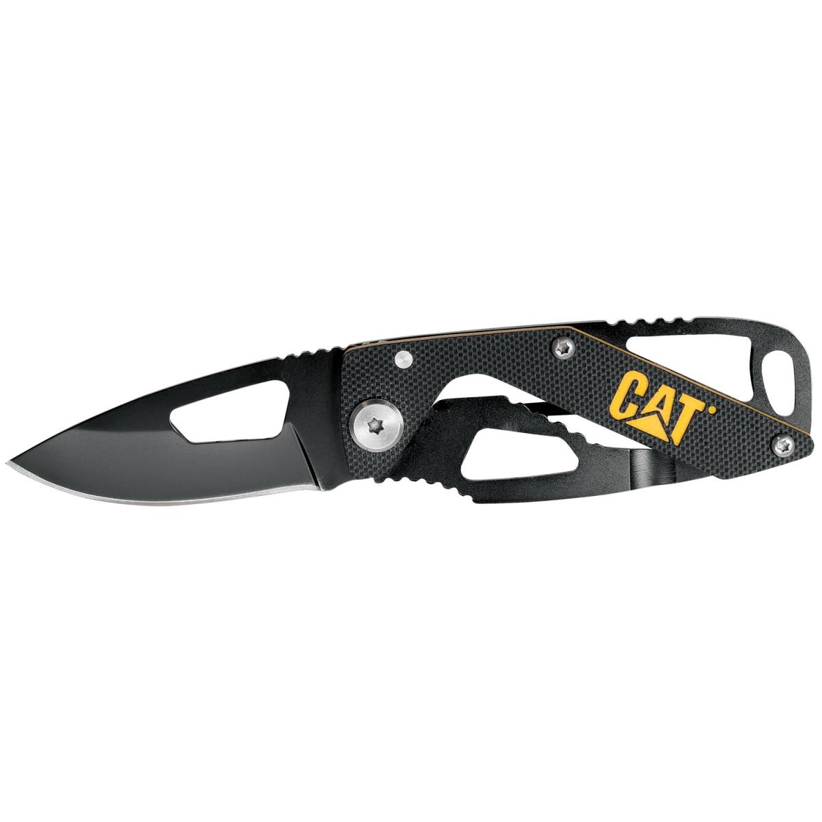 Picture of Cat 980265 Cat 980265 5- 0.25 in. Folding Skeleton Knife with Black Stainless Steel Blade