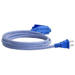 Picture of Alltrade 240058 Alltrade 240058 Vision 6 ft. Braided Flat Extension Cord UL Listed Blue - Pack of 3