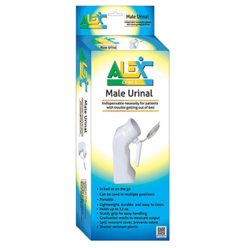 Hermell P01001 Male Urinal in Retail Box, White