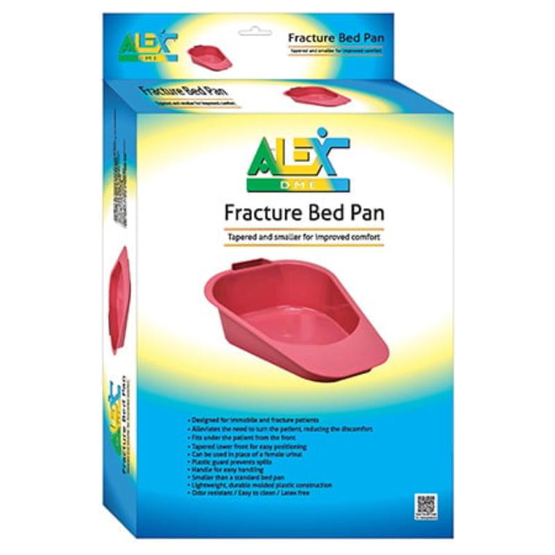 Hermell P01008 Fracture Bed Pan in Retail Box, Pink