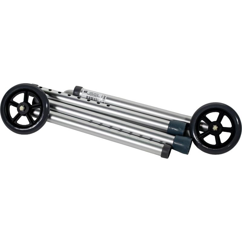 Hermell P3269 4 in. Tall Extension Legs with Wheels for Walker Add