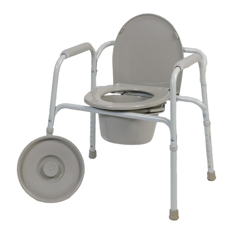 Hermell P7085-RB 4 in-1 Commode with Removable Back