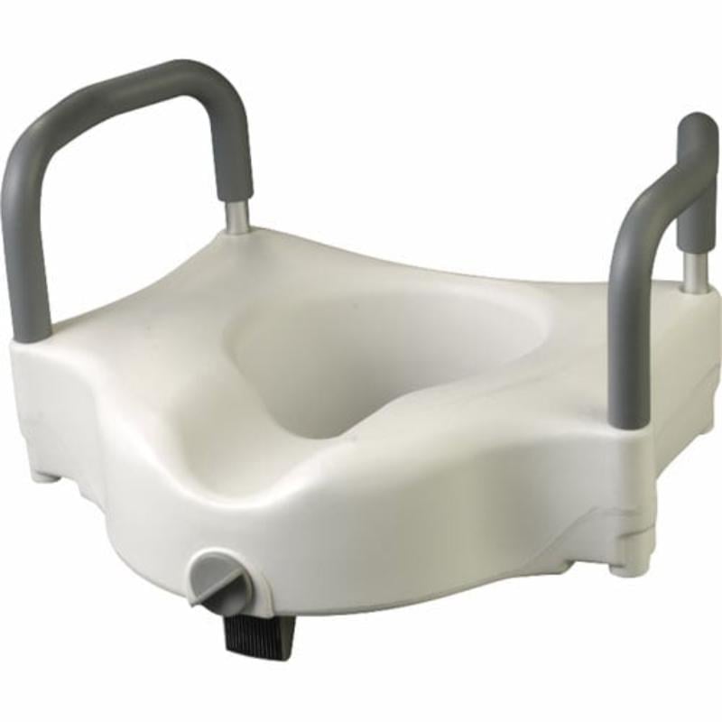 Hermell P7253 Elevated Toilet Seat with Lock & Handle