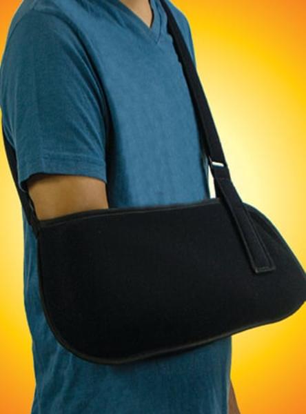 Arm Sling with Padded Strap Alex Orthopedic Deluxe D-Ring / Hook and Loop Strap Closure One Size Fits Most (Each)
