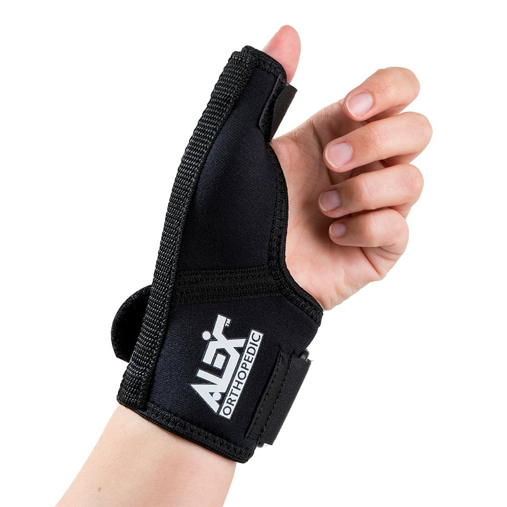 Hermell 1501-BK Wrist Support with Thumb Abduction, Black - Universal