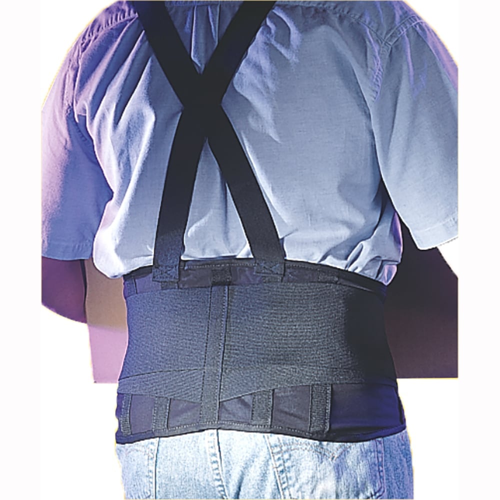 Hermell 2098-M Mesh Industrial Back Support, Black - Medium