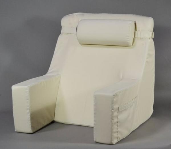 Bed Lounger with Cervical Roll - Blue - Standard Size - Adjustable Neck Support
