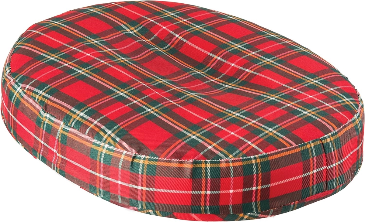 Hermell 5509-16RP 16 in. Memory Foam Donut Cushion, Red Plaid - Medium