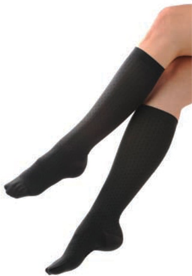 Hermell 80102 8-15 mm Hg Womens Trouser Socks, Black - Medium