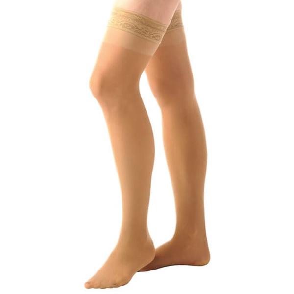 Hermell 80614 8-15 mm Hg Sheer Thigh High, Nude - Extra Large