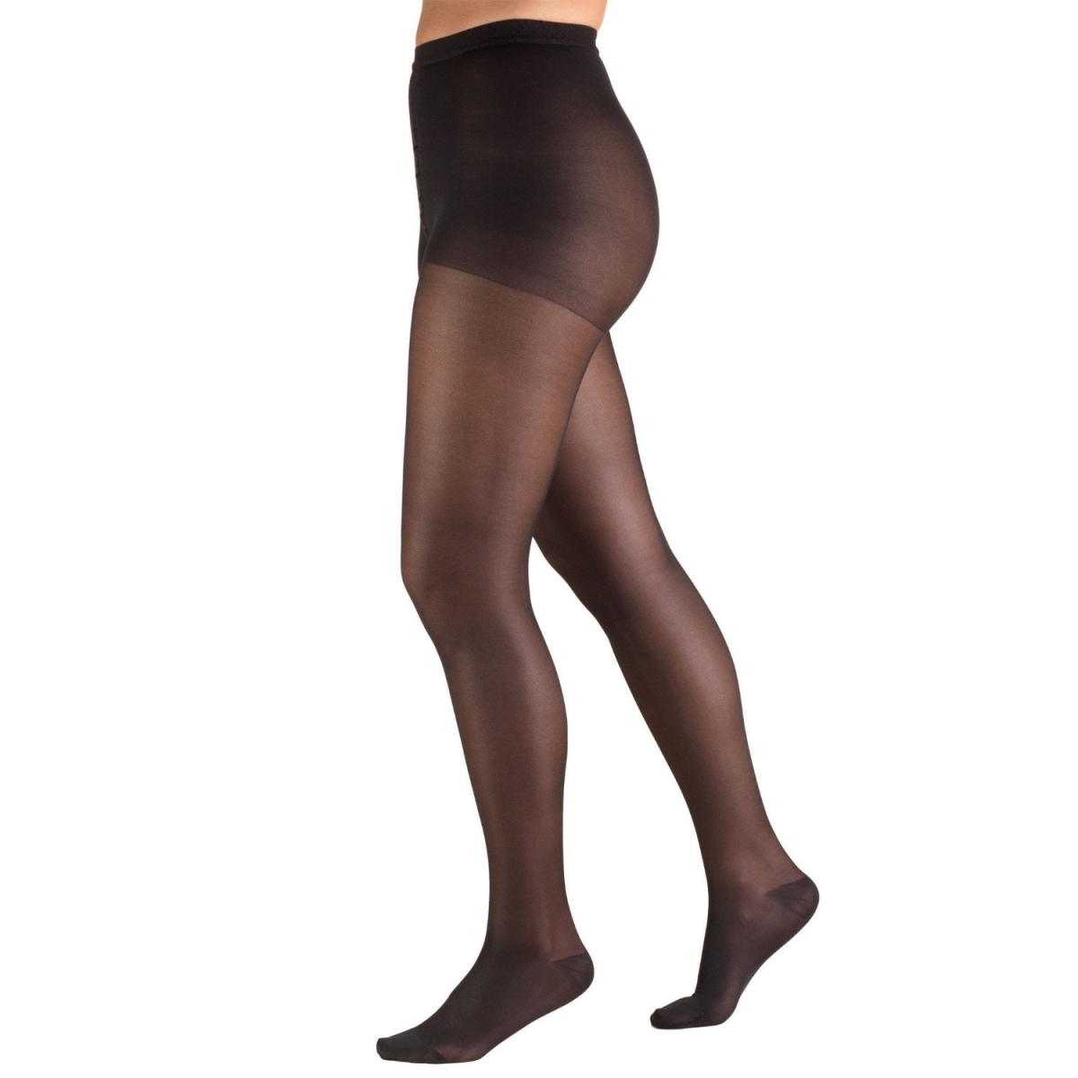 Hermell 80702 8-15 mm Hg Sheer Pantyhose, Black - Medium