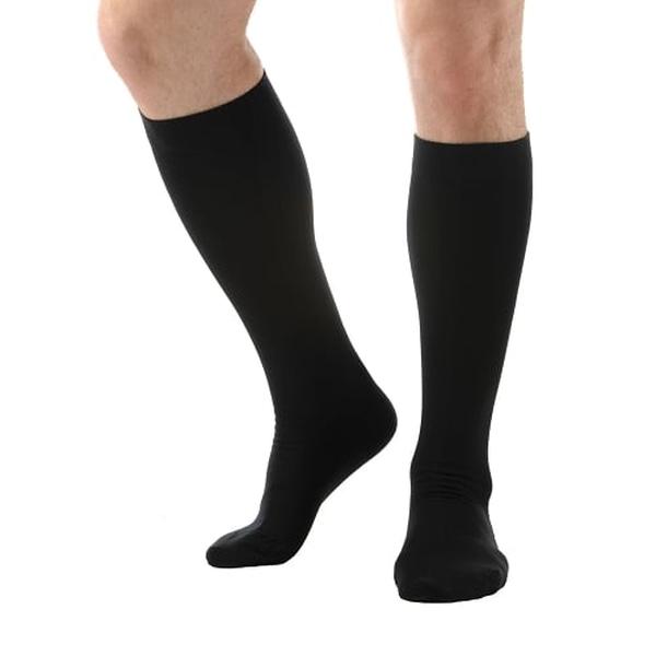 Hermell 81004 15-20 mm Hg Mens Support Socks, Black - Extra Large