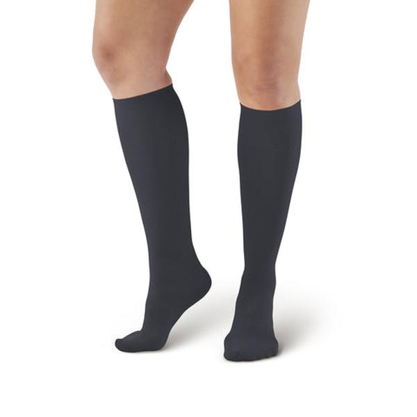 Hermell 81102 15-20 mm Hg Womens Trouser Sock, Black - Medium