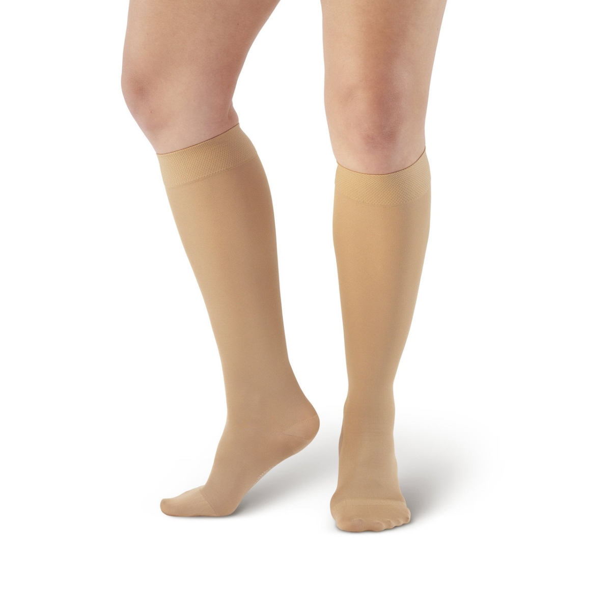 Hermell 81411 15-20 mm Hg Opaque Knee High, Sand - Small