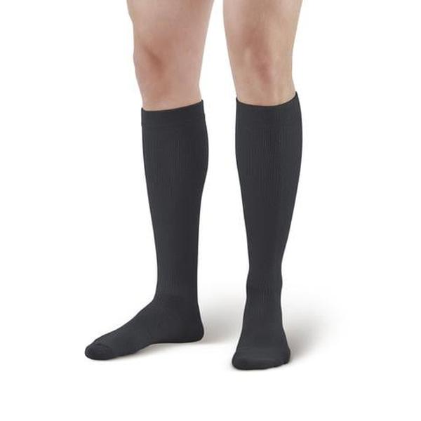 Hermell 81502 15-20 mm Hg Casual Comfort Sock, Black - Medium