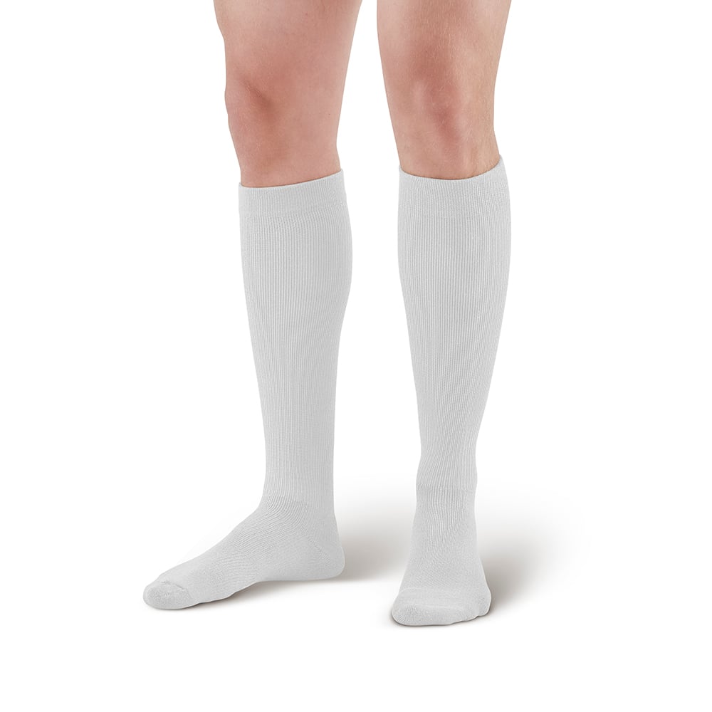 Hermell 81512 15-20 mm Hg Casual Comfort Sock, White - Medium