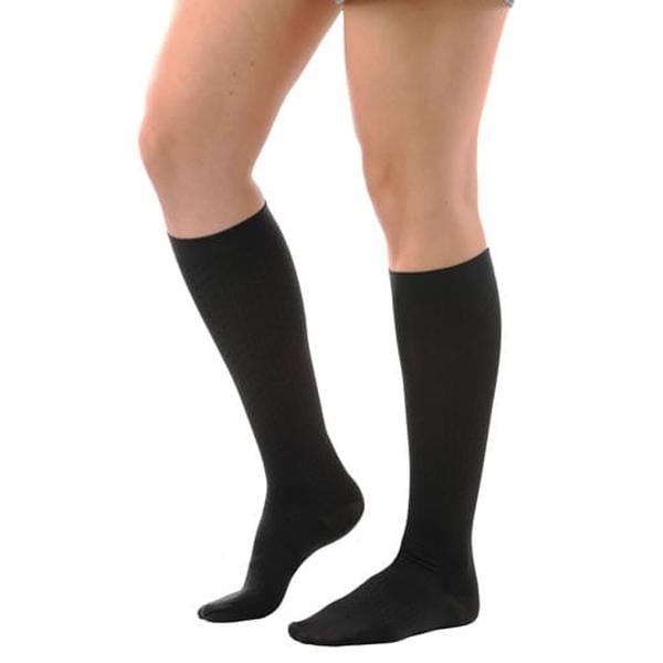 Hermell 82404 20-30 mm Hg Opaque Knee High, Black - Extra Large