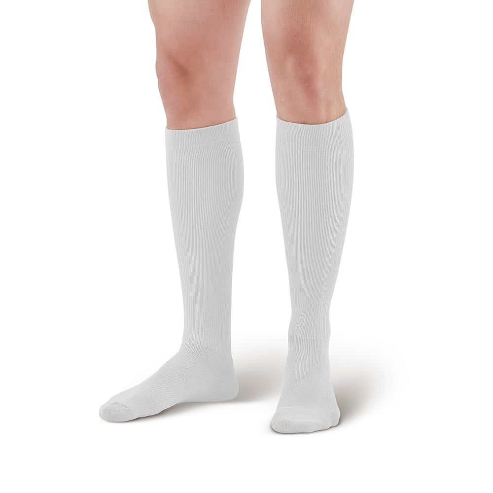 Hermell 82512 20-30 mm Hg Casual Comfort Sock, White - Medium