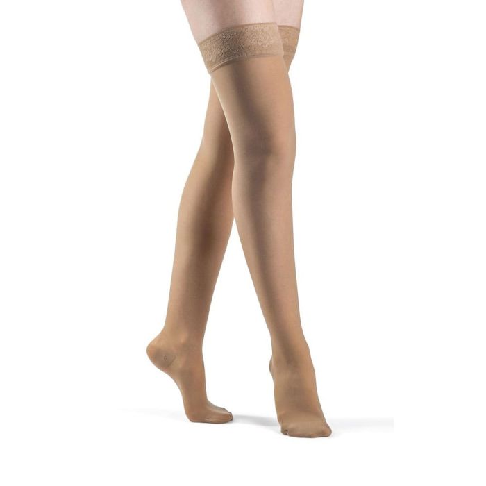 Hermell 82624 20-30 mm Hg Sheer Thigh High, Suntan - Extra Large