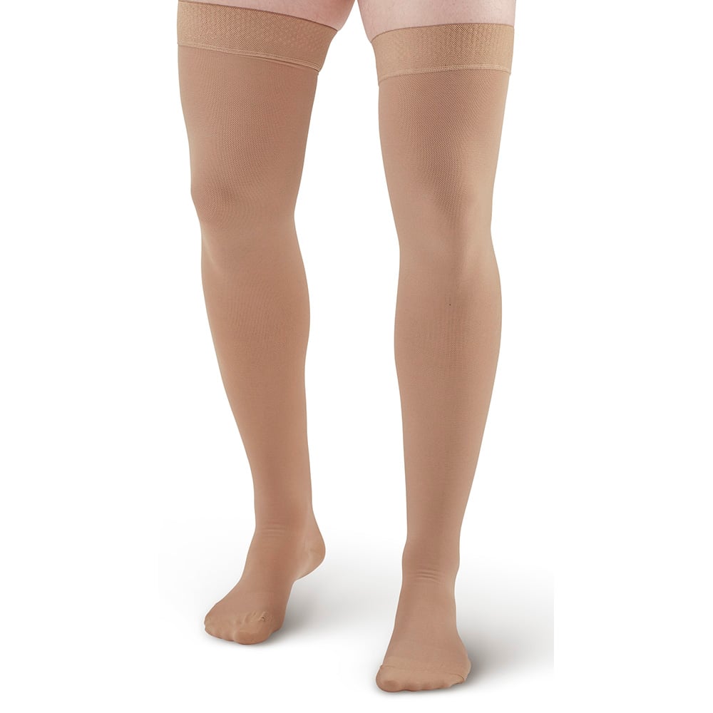 Hermell 82811 20-30 mm Hg Opaque Thigh High, Beige - Small