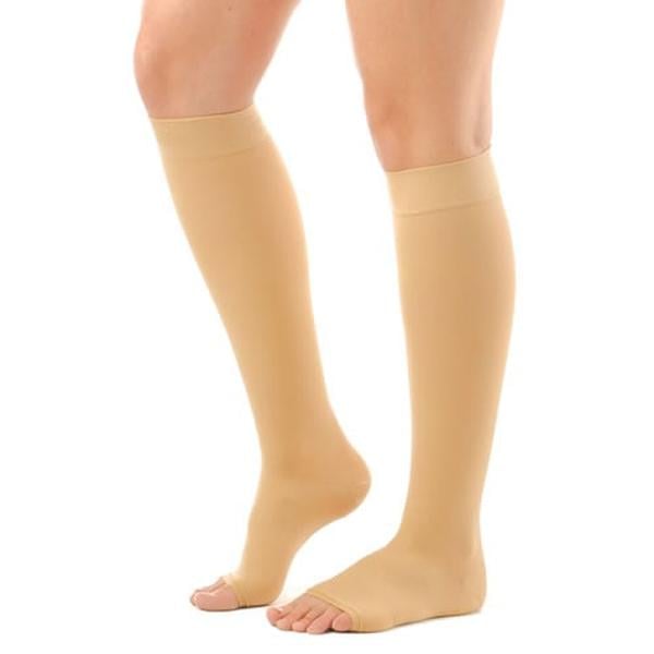 Hermell 83512 30-40 mm Hg Opaque Knee High, Nude - Medium