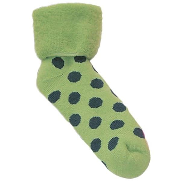 Hermell 89123 Comfort Bed Socks, Apple & Navy - Spots